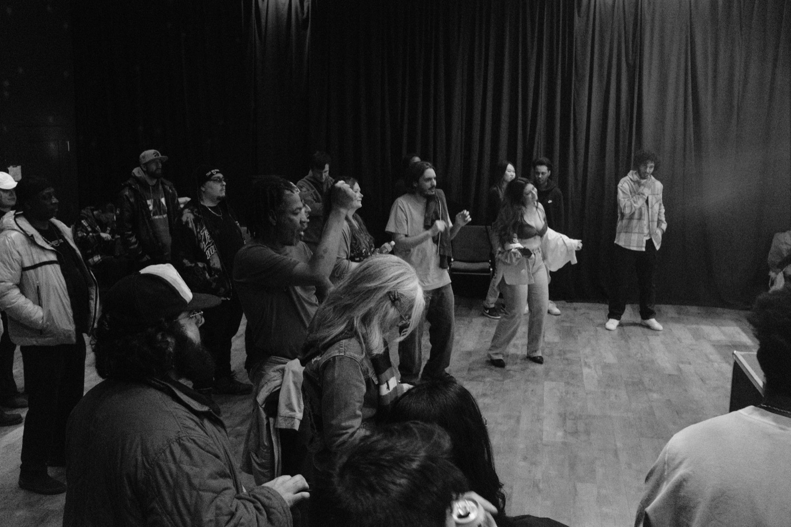 The crowd dancing at an Only da Soul show